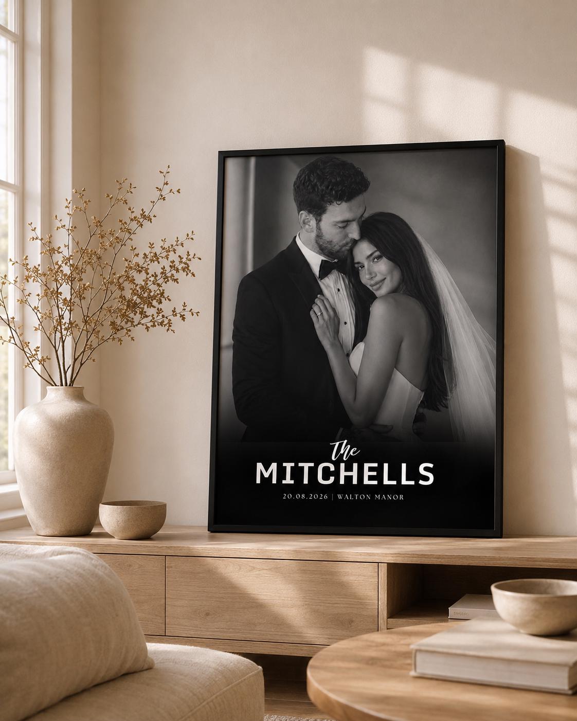 Personalised Newlywed Surname Print