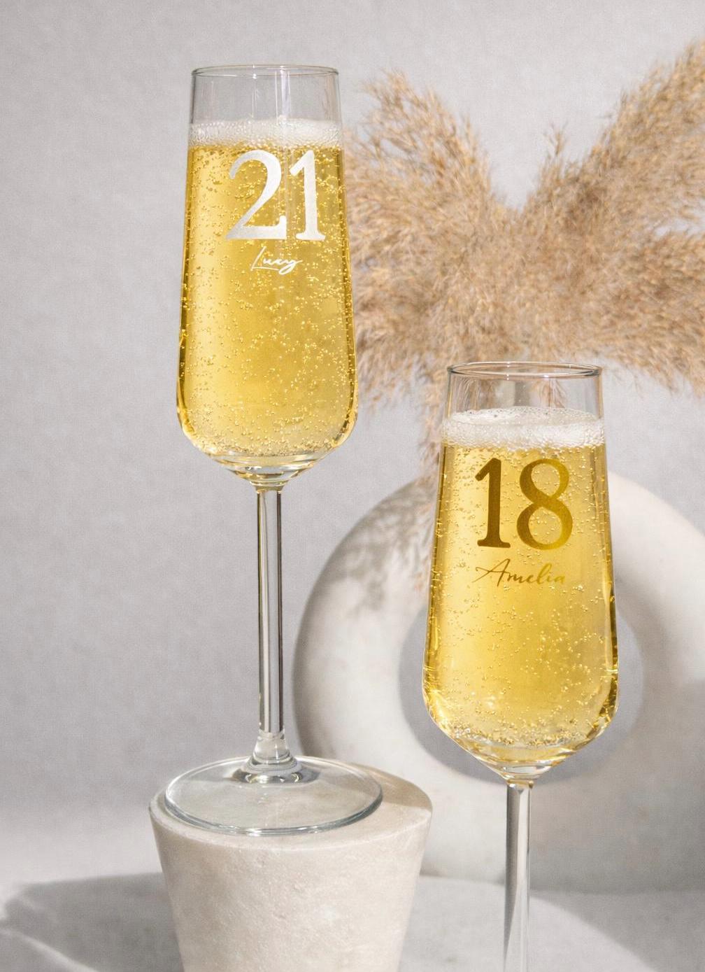 Personalised 30th Birthday Champagne Flute