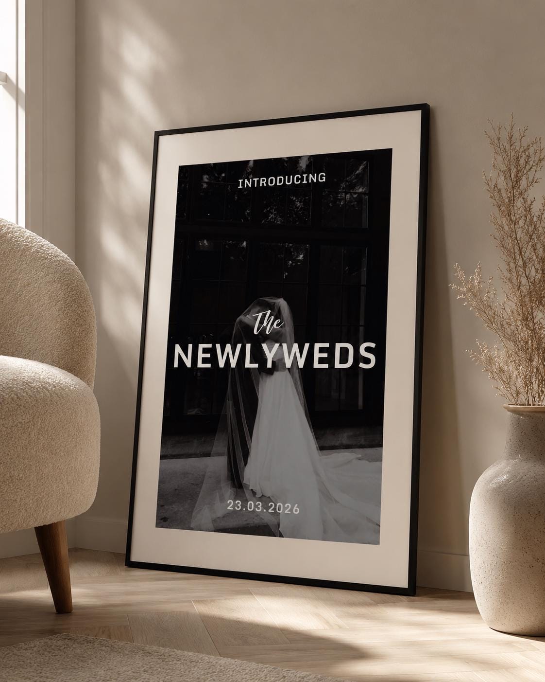 Personalised Newlyweds Photo Print