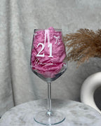 Personalised Best Friend Birthday Wine Glass