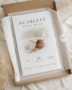 Personalised Baby Birth Stats Photo Print