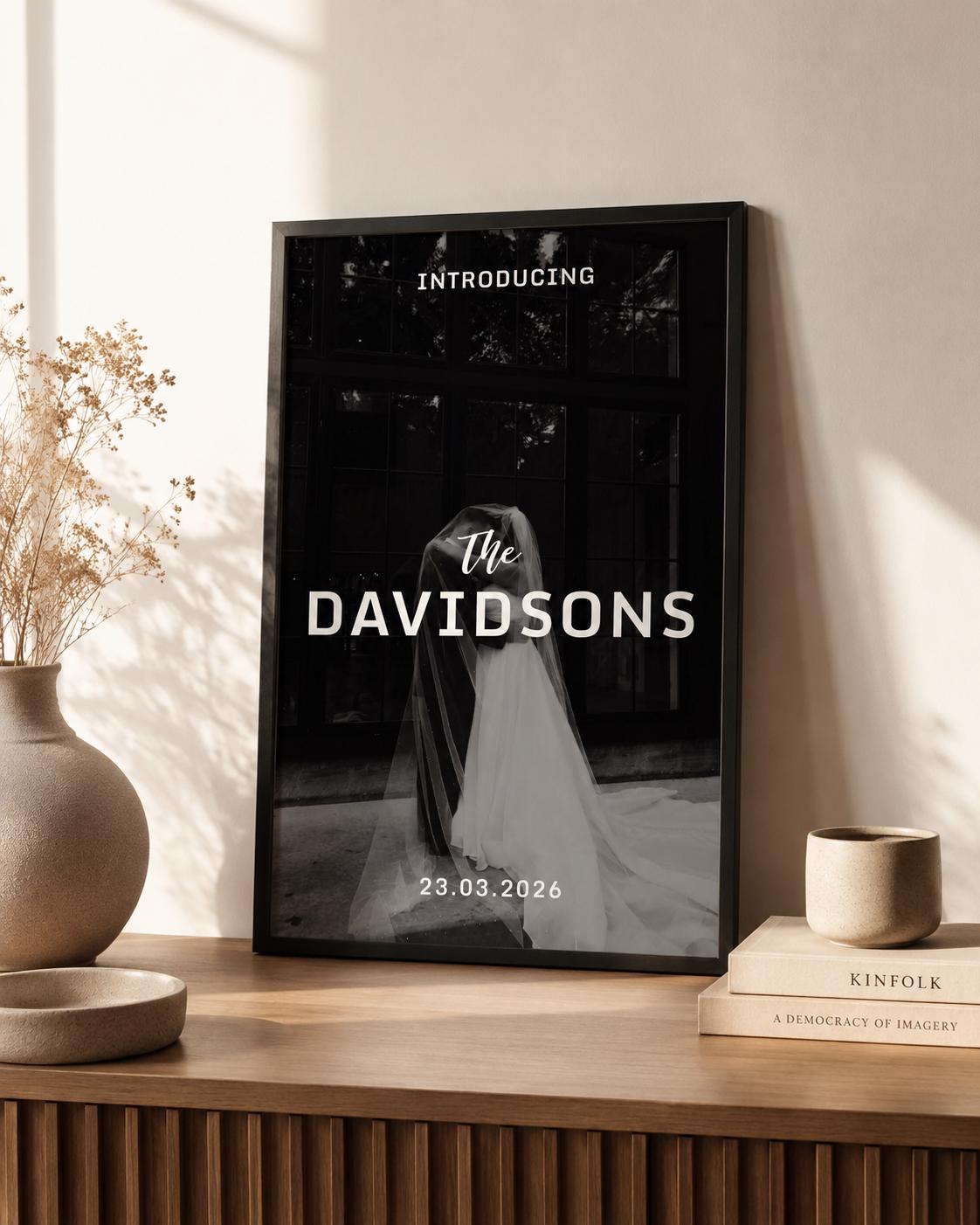 Personalised Newlywed Surname Photo Print