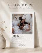 Personalised Family Definition Print