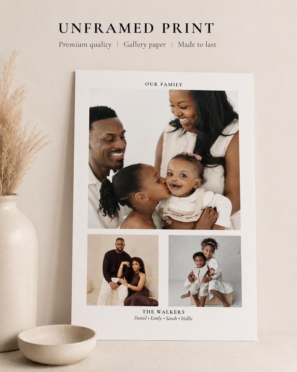 Personalised Family Photo Collage Print