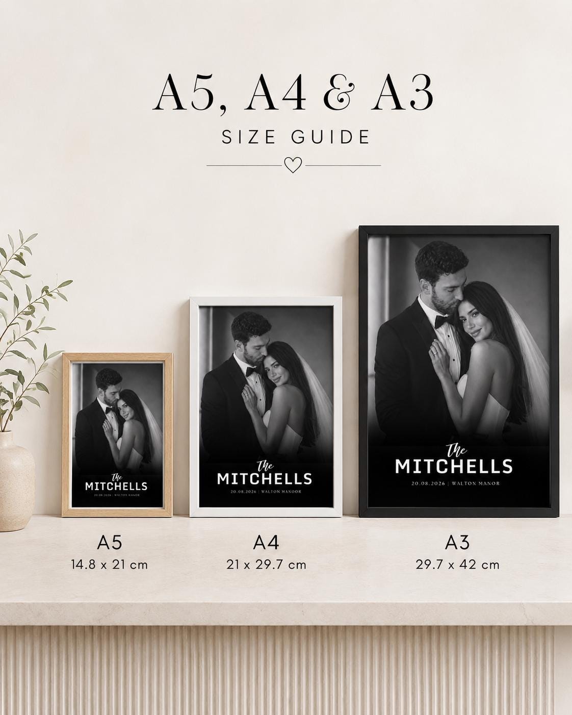Personalised Newlywed Surname Print