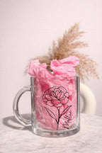 Personalised Birth Flower Glass Mug