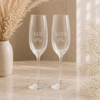 Personalised Mr & Mrs Champagne Flute Set