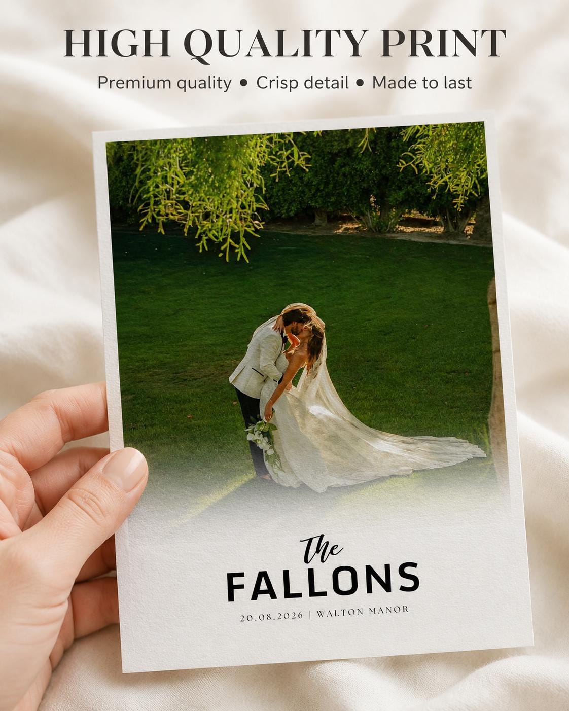Personalised Wedding Surname Photo Print