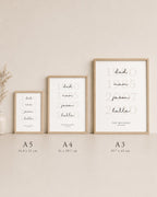 Personalised Family Dates Print