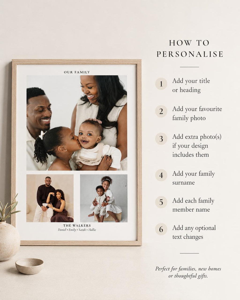 Personalised Family Photo Collage Print