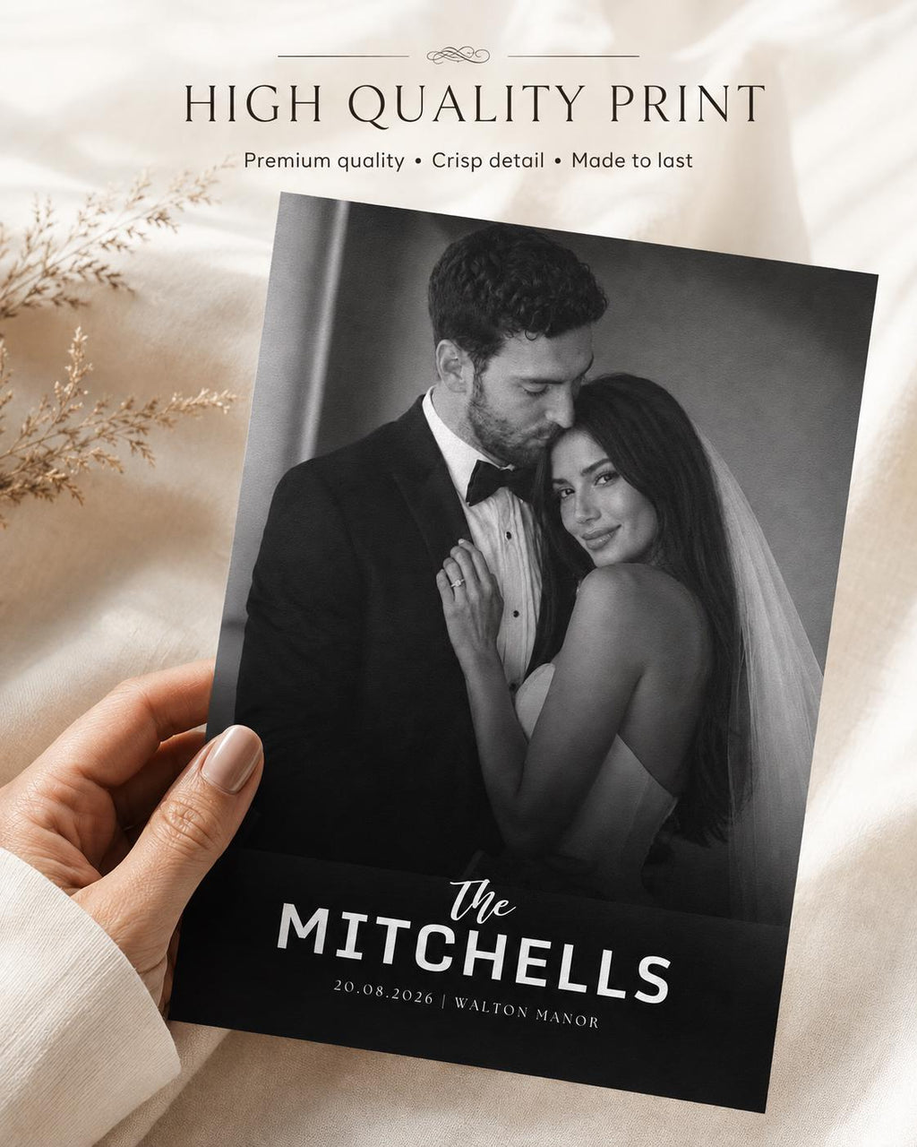 Personalised Newlywed Surname Print