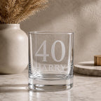 Personalised Milestone Birthday Whisky Glass – Name & Age