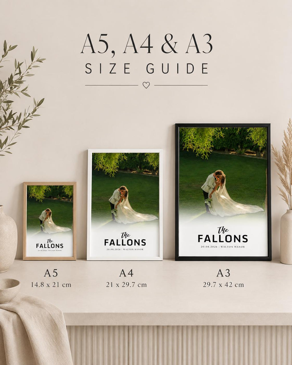 Personalised Wedding Surname Photo Print