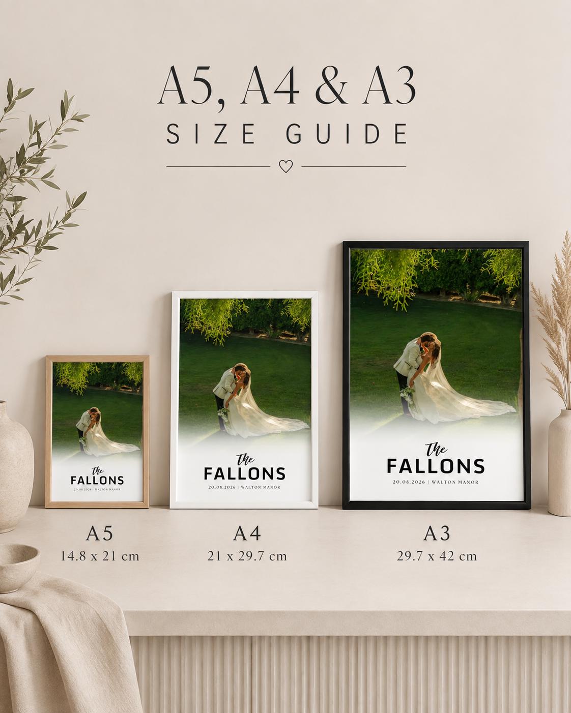 Personalised Wedding Surname Photo Print