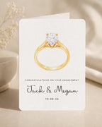 Engagement champagne flute gift set for a newly engaged couple