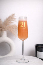 Personalised 21st Birthday Champagne Flute
