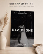 Personalised Newlywed Surname Photo Print