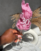 Personalised Bow Birthday Wine Glass – Name & Age