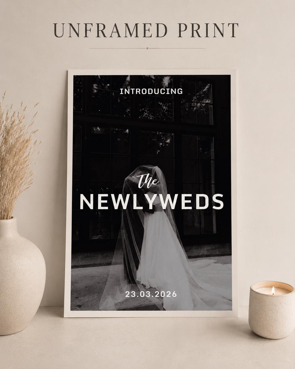 Personalised Newlyweds Photo Print