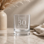 Personalised Level Unlocked Whisky Glass