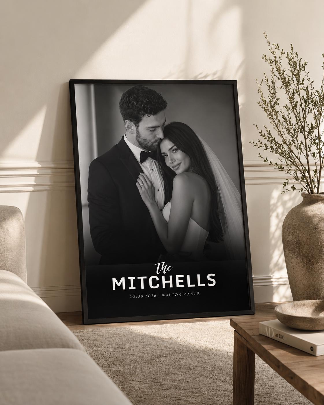 Personalised Newlywed Surname Print