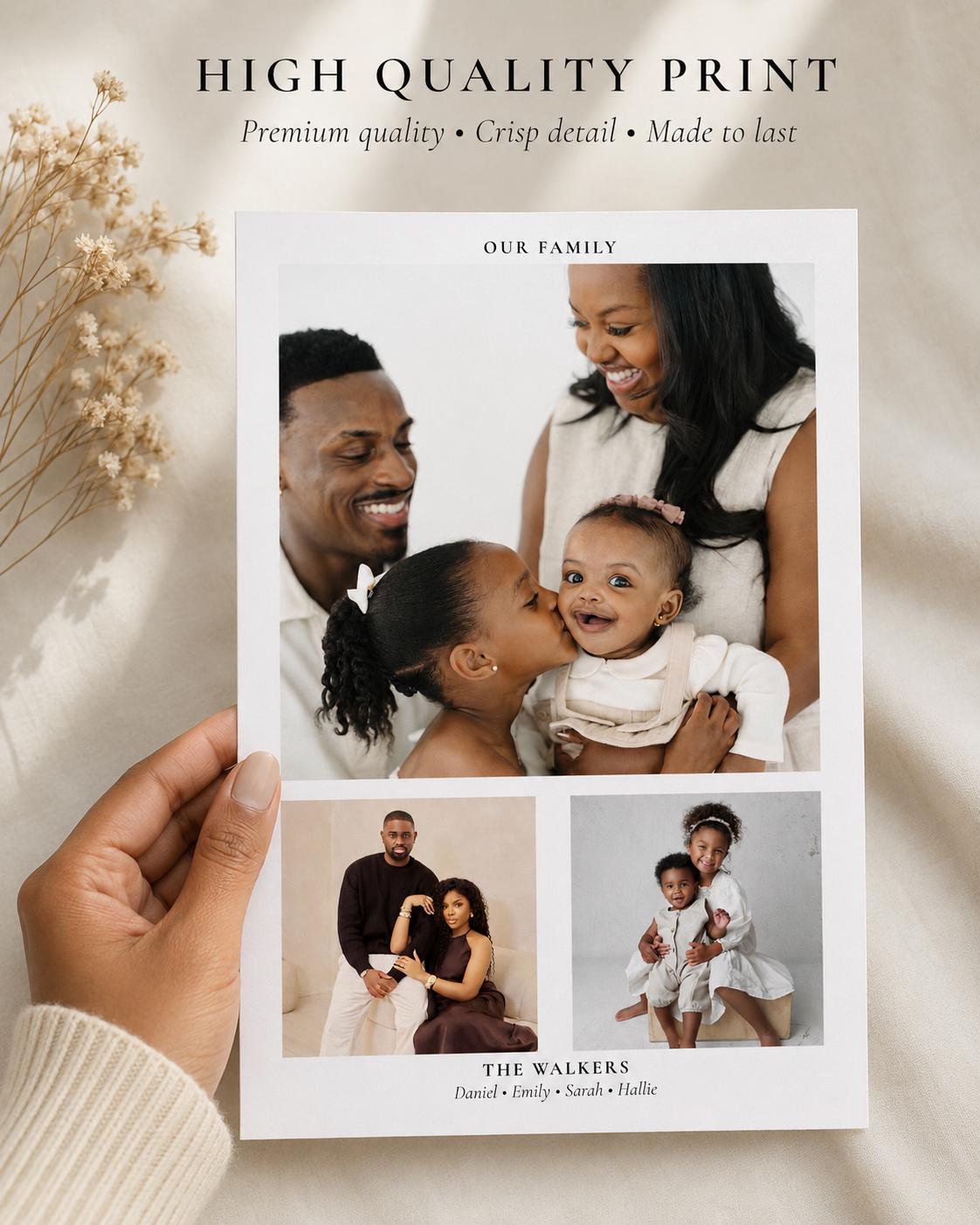 Personalised Family Photo Collage Print