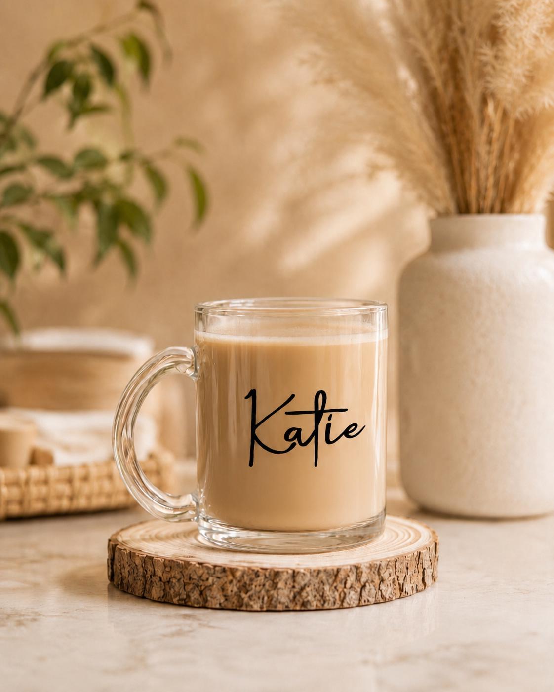 Personalised Name Glass Mug