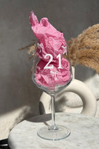 Bow Milestone Birthday Wine Glass