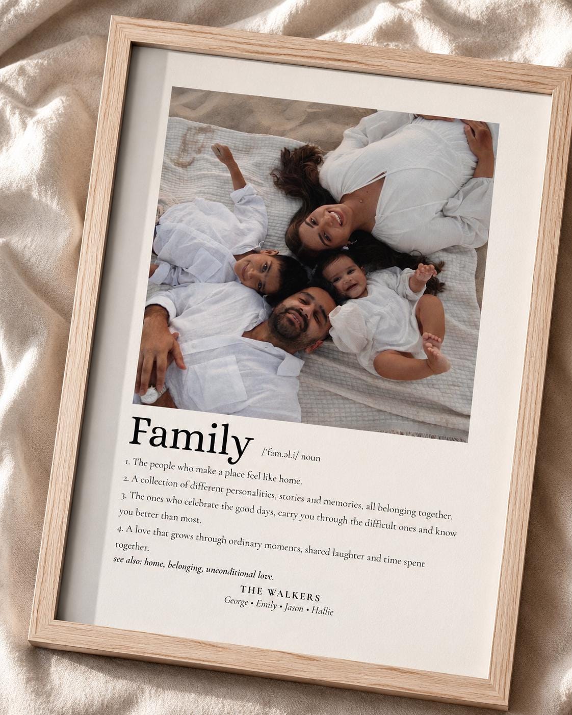 Personalised Family Definition Print