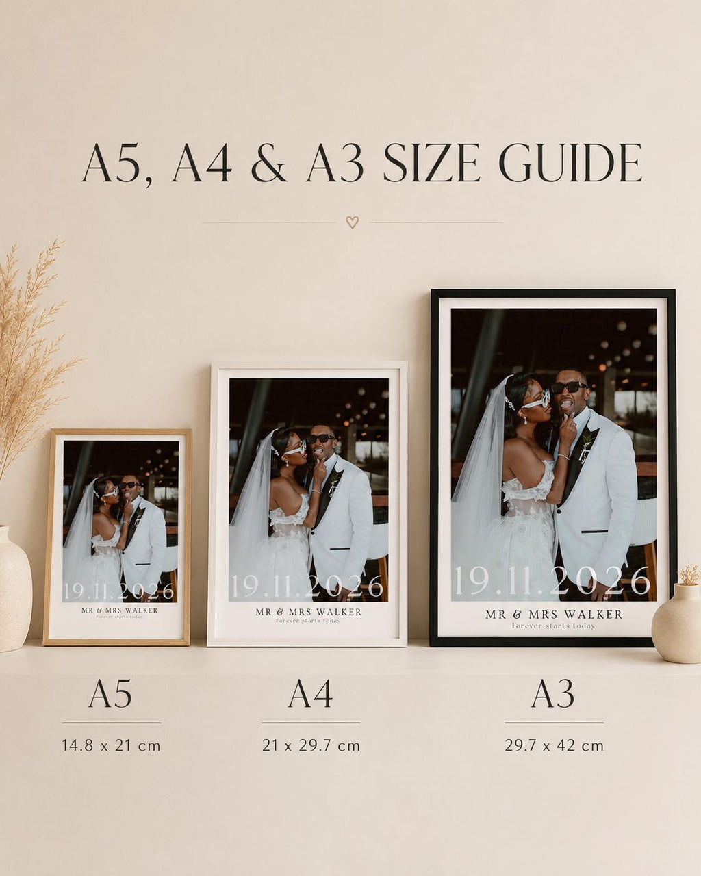 Personalised Wedding Couple Photo Print