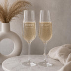 Personalised Mr & Mrs Champagne Flutes – Surname & Date