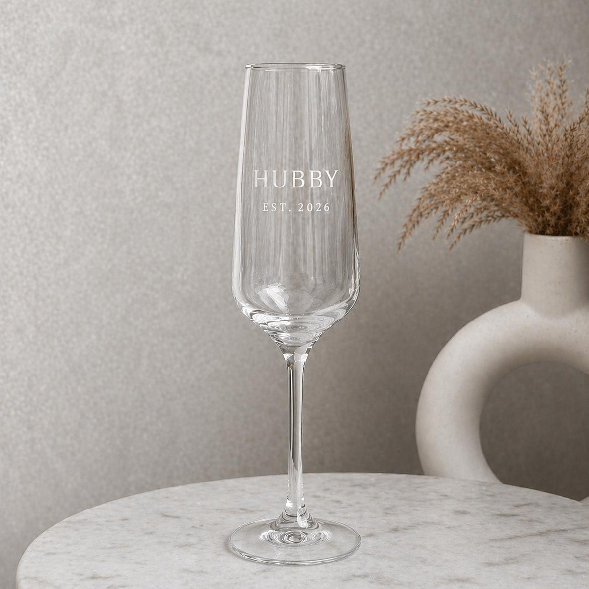 Personalised Mr & Mrs Champagne Flutes – Surname & Date