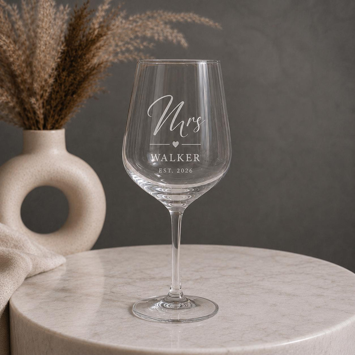 Personalised Mr & Mrs Wine & Pint Glass Set