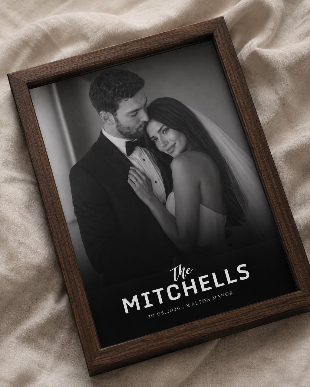 Personalised Newlywed Surname Print