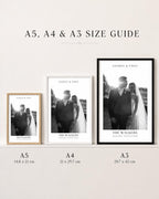 Personalised Black & White Wedding Photo Print