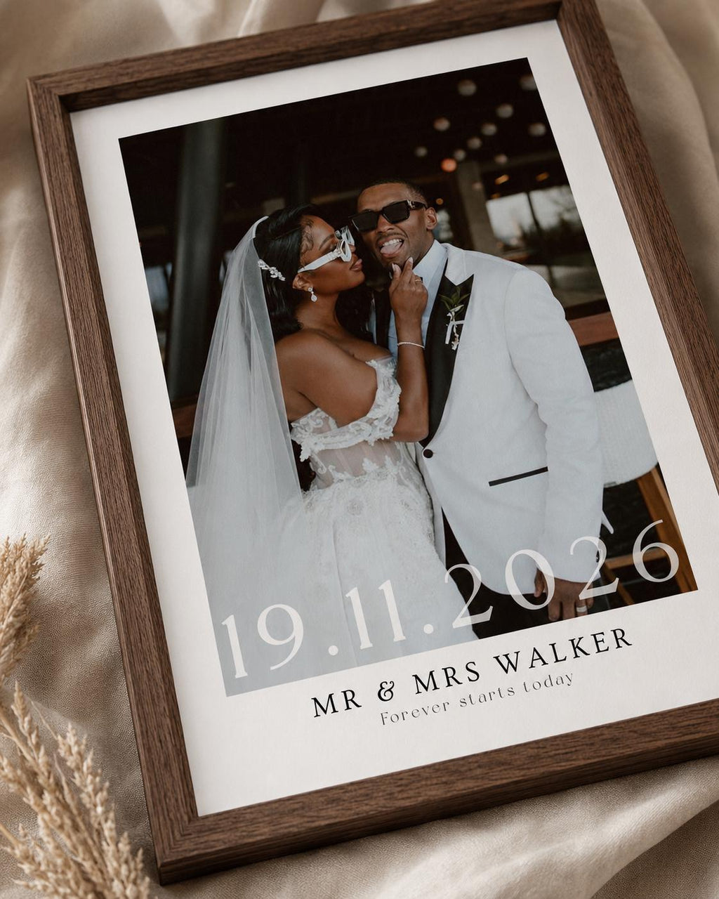 Personalised Wedding Couple Photo Print