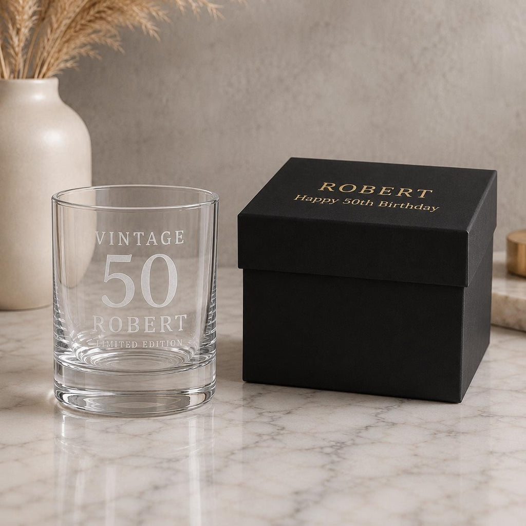 Personalised Vintage Limited Edition Whisky Glass