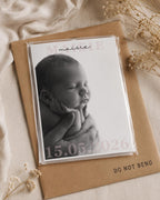 Personalised Baby Name & Birth Date Photo Print
