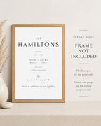 Personalised Family Coordinates Print
