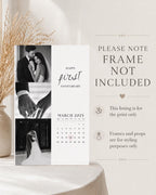 Personalised First Anniversary Calendar Print