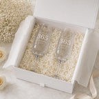 Personalised 1st Anniversary Champagne Flutes