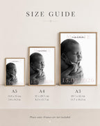 Personalised Baby Name & Birth Date Photo Print