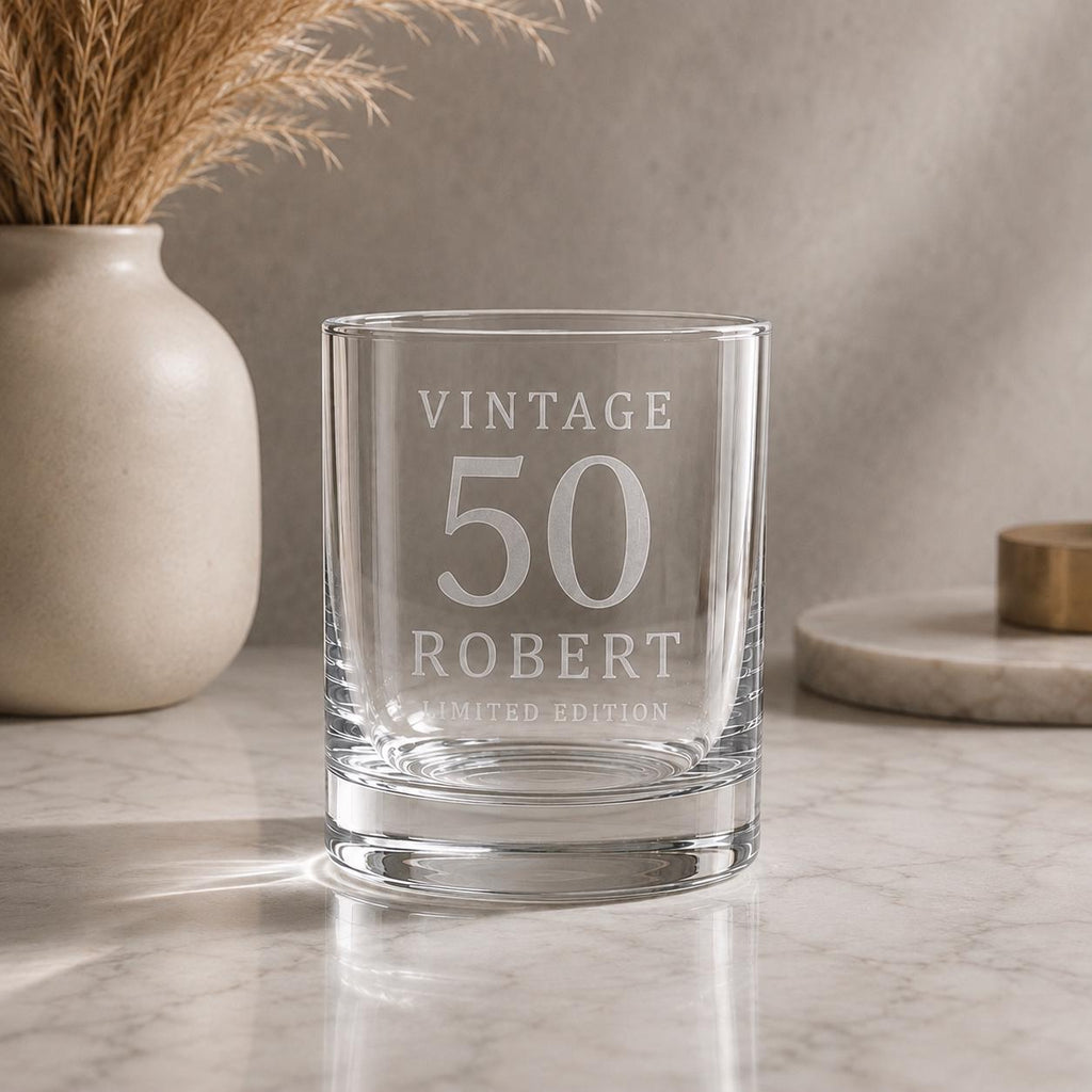 Personalised Vintage Limited Edition Whisky Glass