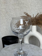 Personalised Bow Gin Glass – Custom Name