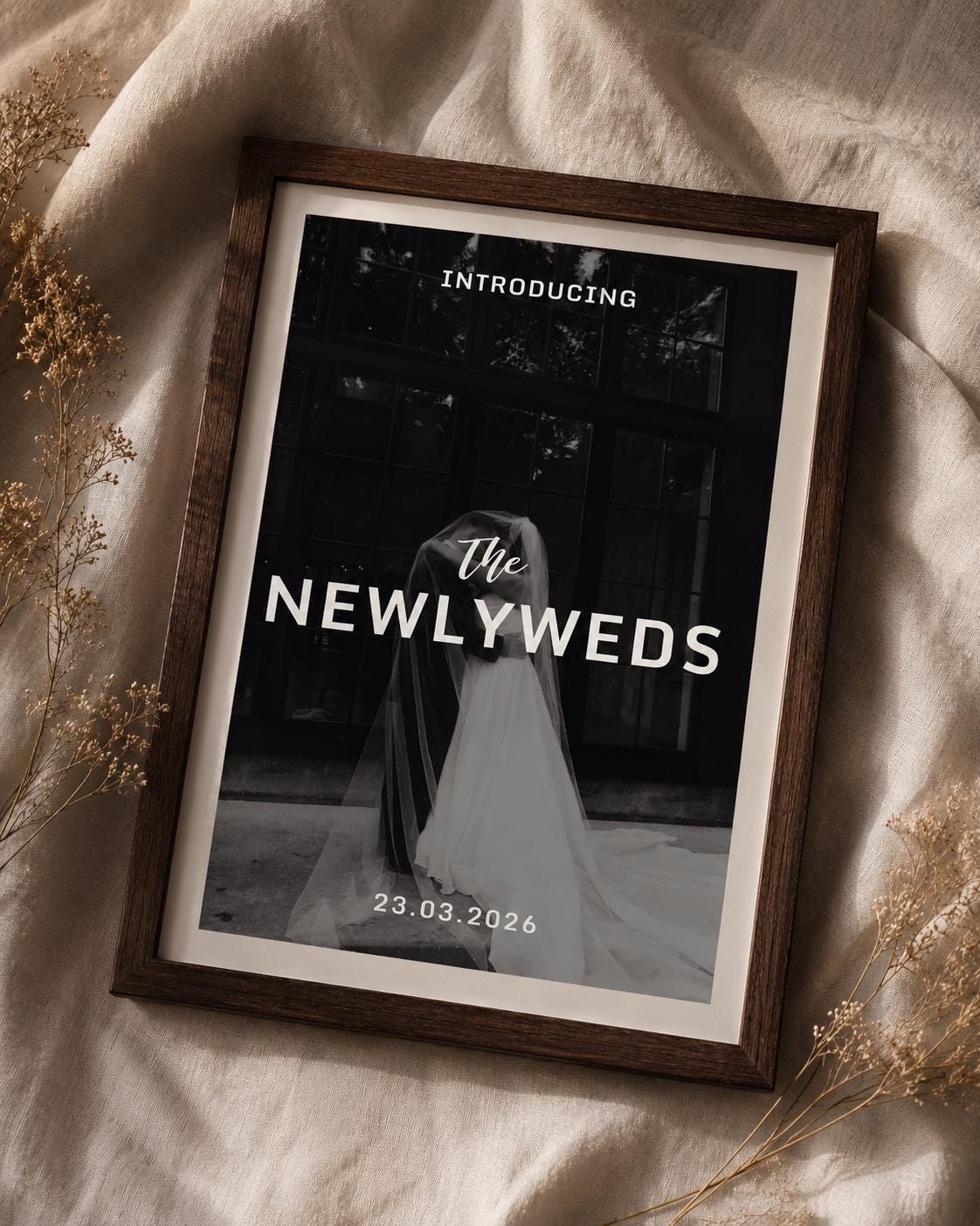 Personalised Newlyweds Photo Print