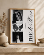 Personalised 3-Photo Wedding Collage Print