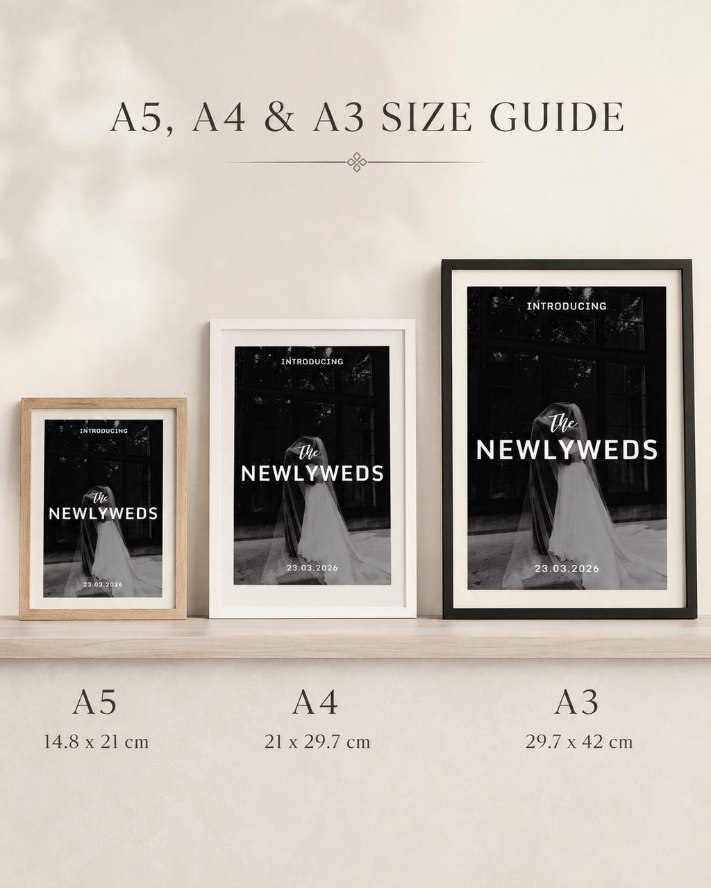 Personalised Newlyweds Photo Print