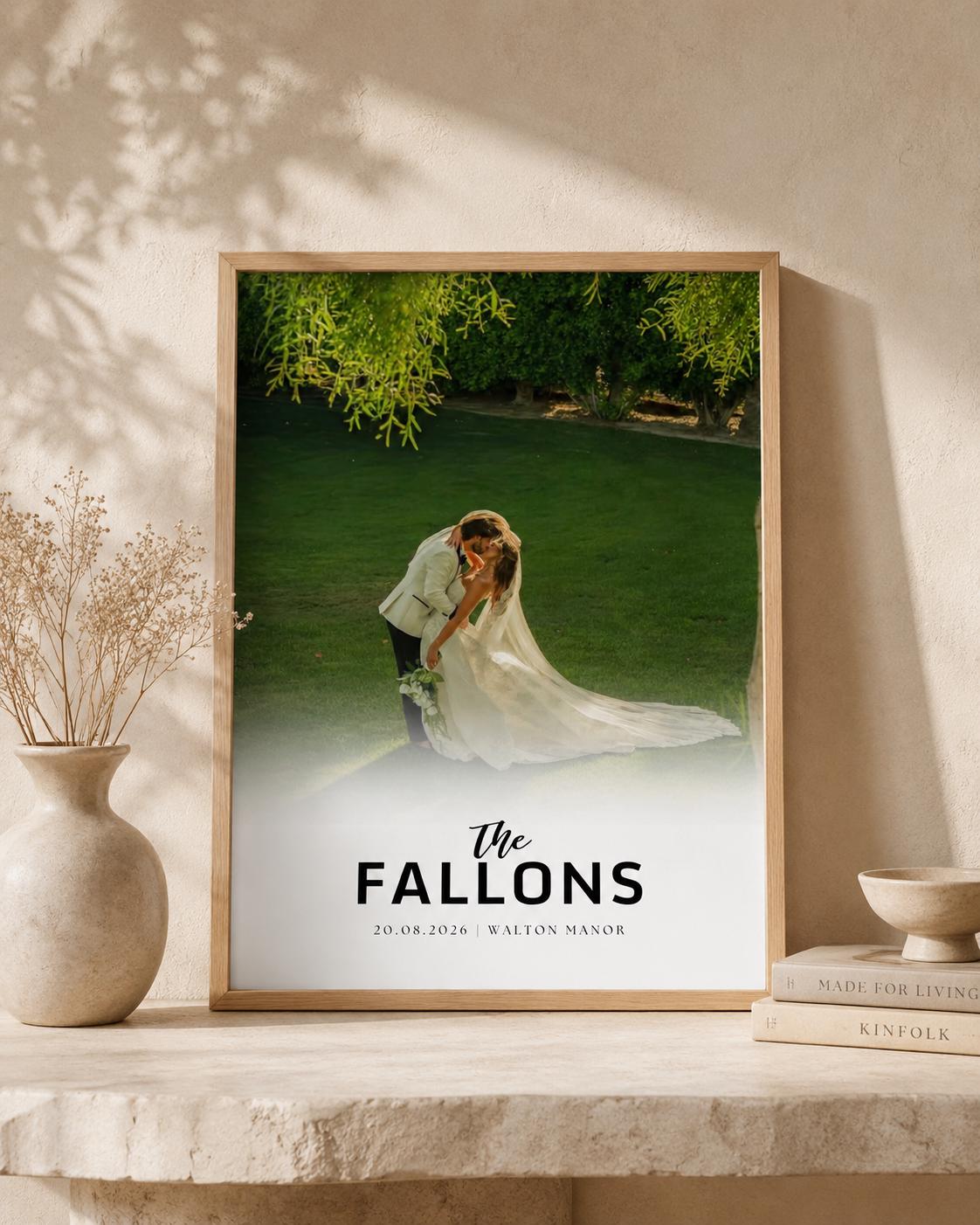 Personalised Wedding Surname Photo Print