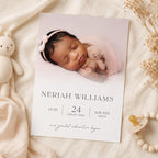 Personalised Baby Birth Details Print