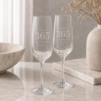 Personalised 1st Anniversary Champagne Flutes